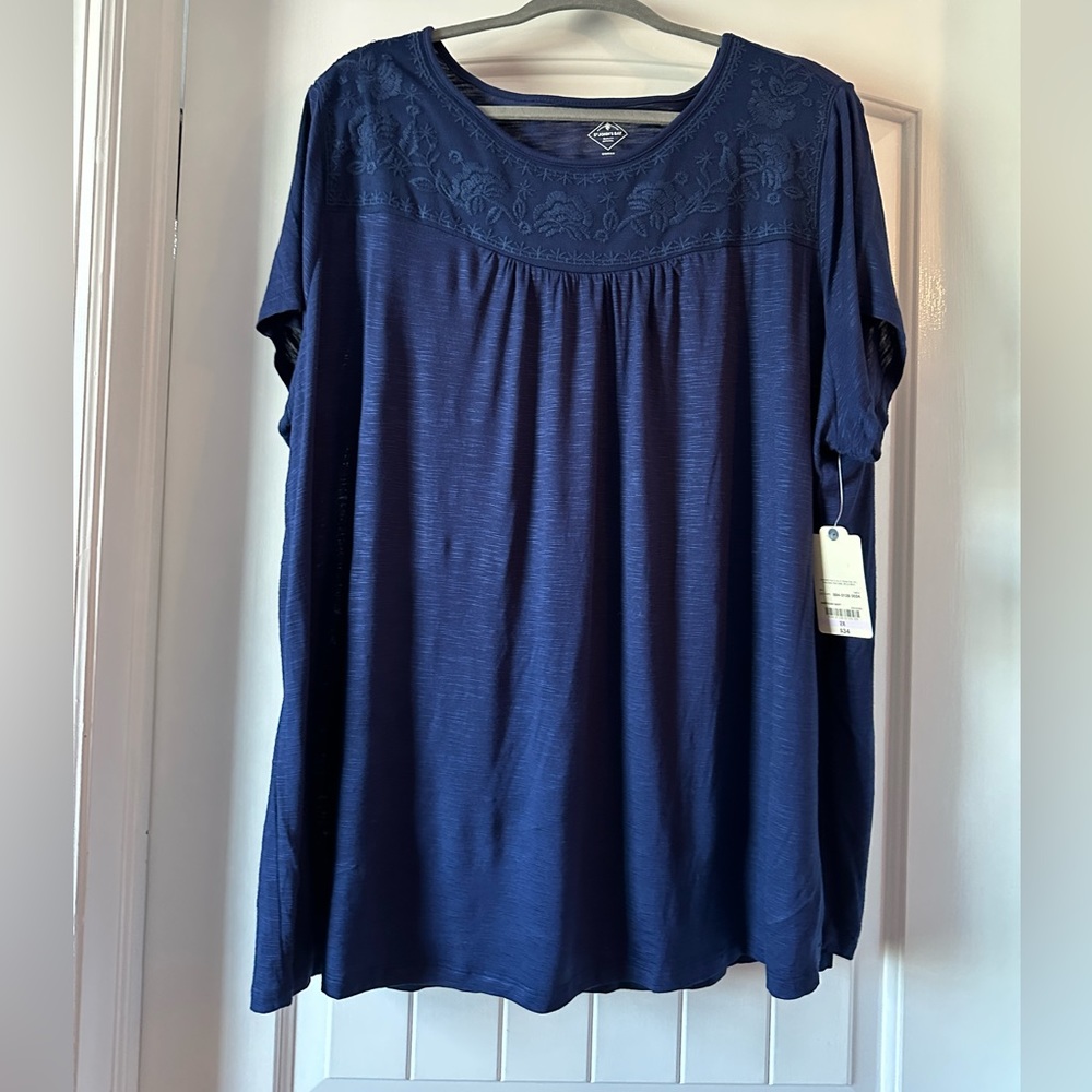 Navy Blue cotton blouse